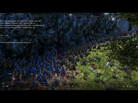Golden Knights surrounded by 3 Massive Armies | Ultimate Epic Battle Simulator.