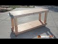 DIY BUDGET FRIENDLY WORKBENCH FREE DOWNLOADABLE PLANS