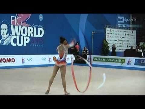 HALKINA Katsiaryna(BLR) Individual Finals Ribbon-Pesaro WC 2015