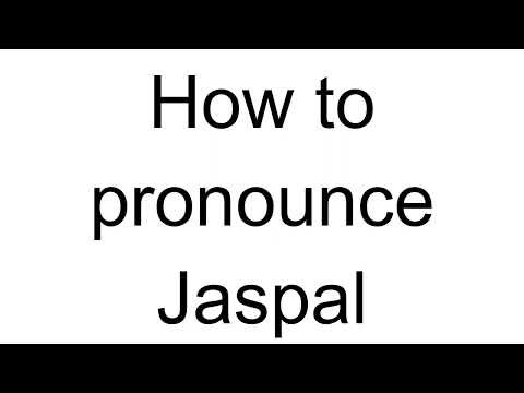 How to Pronounce Jaspal (Hindi)