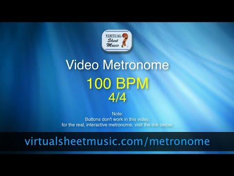 Video Metronome - 100 BPM (Beats Per Minute) 4/4 - Metronome Click Track