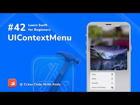 42. UIContextMenu in Swift - Learn Swift For Beginners