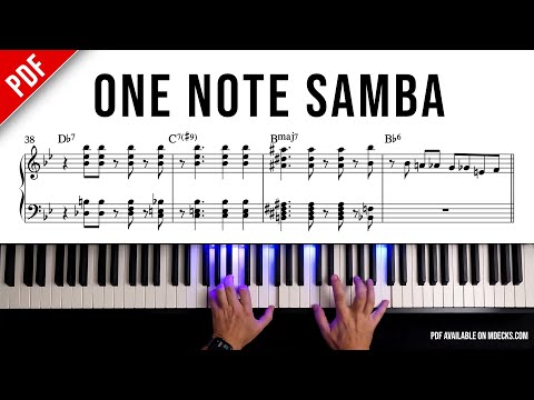 How To Play "One Note Samba" Jobim | Jazz Piano Sheet Music