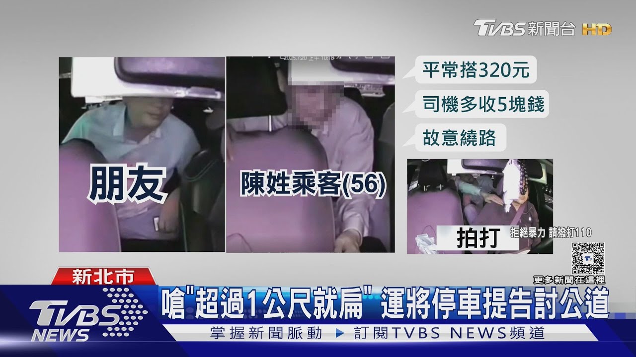 酒客嗆「超過1公尺就扁人」!運將遭暴拍肩膀 5元車資風波爆衝突