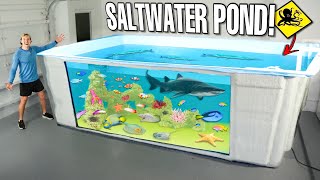 Our Dream 3,000G SALTWATER POND is COMPLETE!