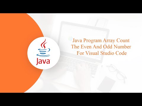 Java Program Array Count The Even And Odd Number For Visual Studio Code Vs Code Coding