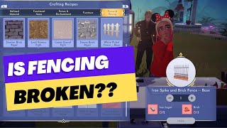 Fencing in this game is broken!! (Disney Dreamlight Valley)