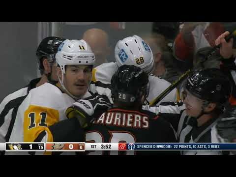 Pittsburgh Penguins vs Anaheim Ducks Scrum