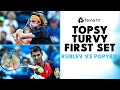 Andrey Rublev vs Alexei Popyrin TOPSY TURVY First Set | Vienna 2023