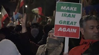 Protestas ante la embajada iraní en Londres en medio de disturbios en Irán