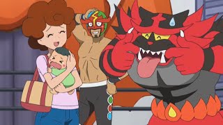 Incineroar Makes a Baby Cry During a Meet and Greet Pokémon Sun and Moon Episode 92 English Sub