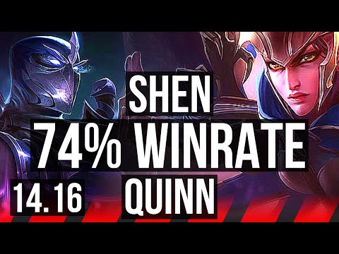 SHEN vs QUINN (TOP) | 74% winrate, 9/5/18 | EUW Diamond | 14.16