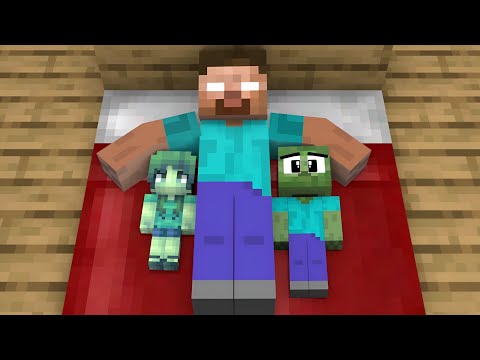 Herobrine and Poor Baby Zombie - Sad Story -Minecraft Animation