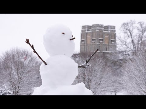 Virginia Tech becomes a winter wonderland