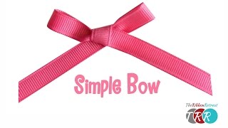 How to Make a Simple Bow - TheRibbonRetreat.com
