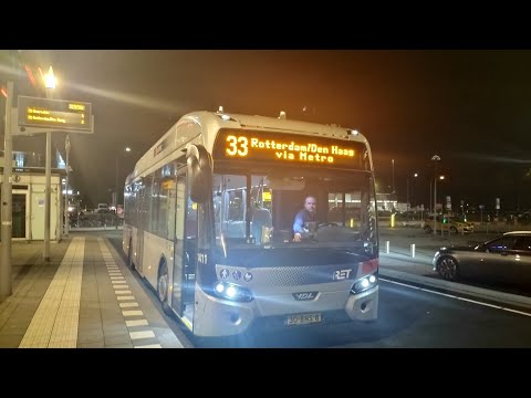 RET cabinerit lijn 33 Rotterdam Centraal - meijersplein metro via airport