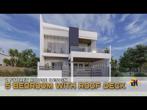 HOUSE DESIGN | 5 Bedroom 2 Storey with ROOF DECK | 10 x 20m Lot
