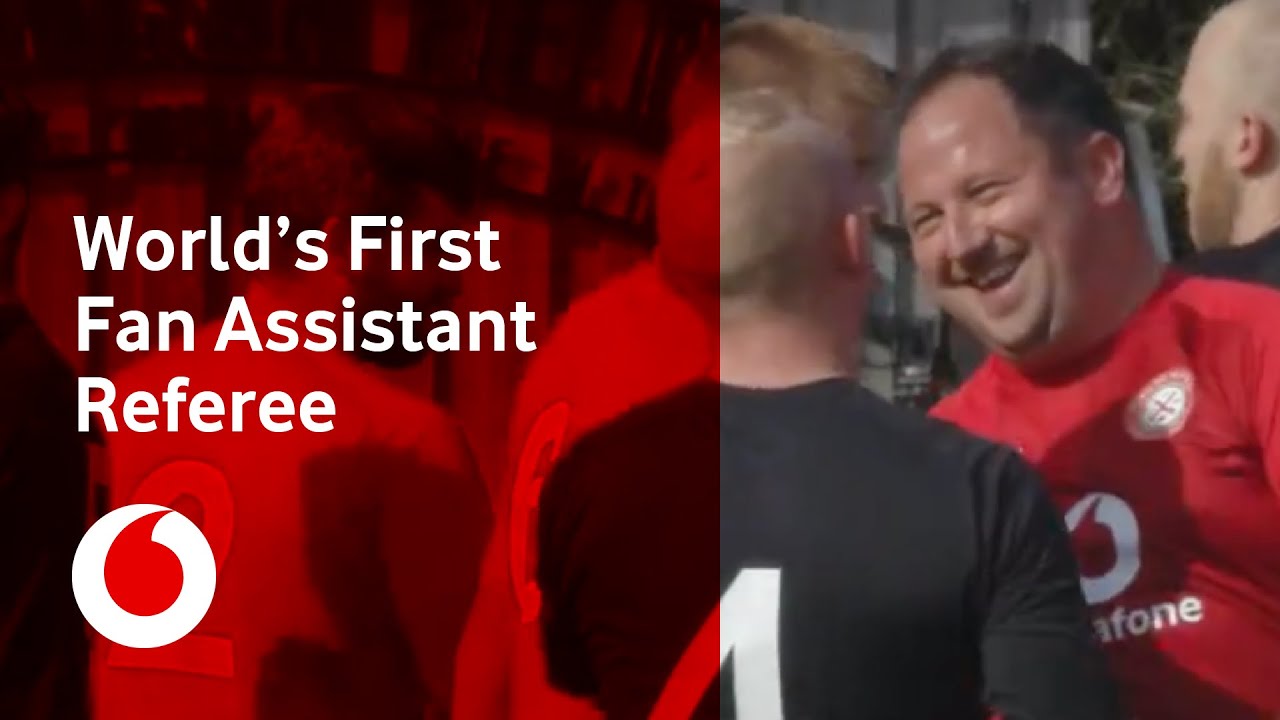 World's First Fan Assistant Referee Football Match | #5Gamechanger | Vodafone UK - YouTube