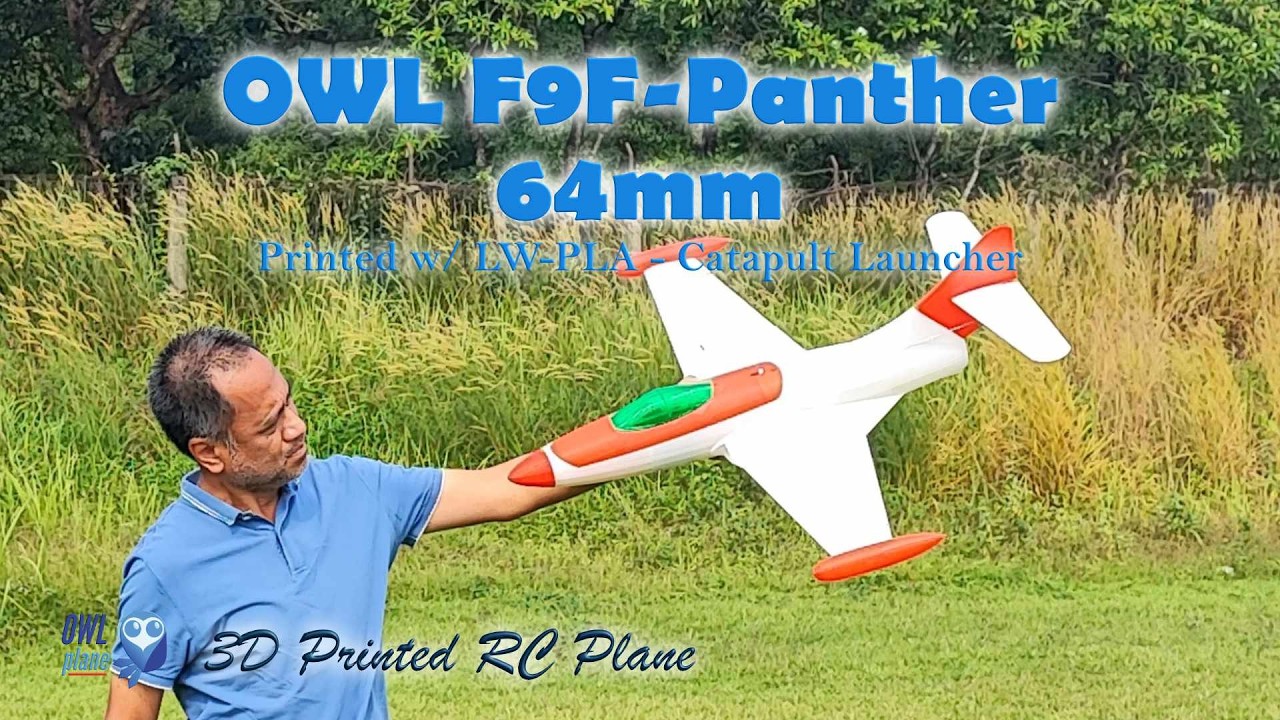 3D Printed RC Plane | OWL F9F-P 64mm EDF 4s 2200mAh Part #2