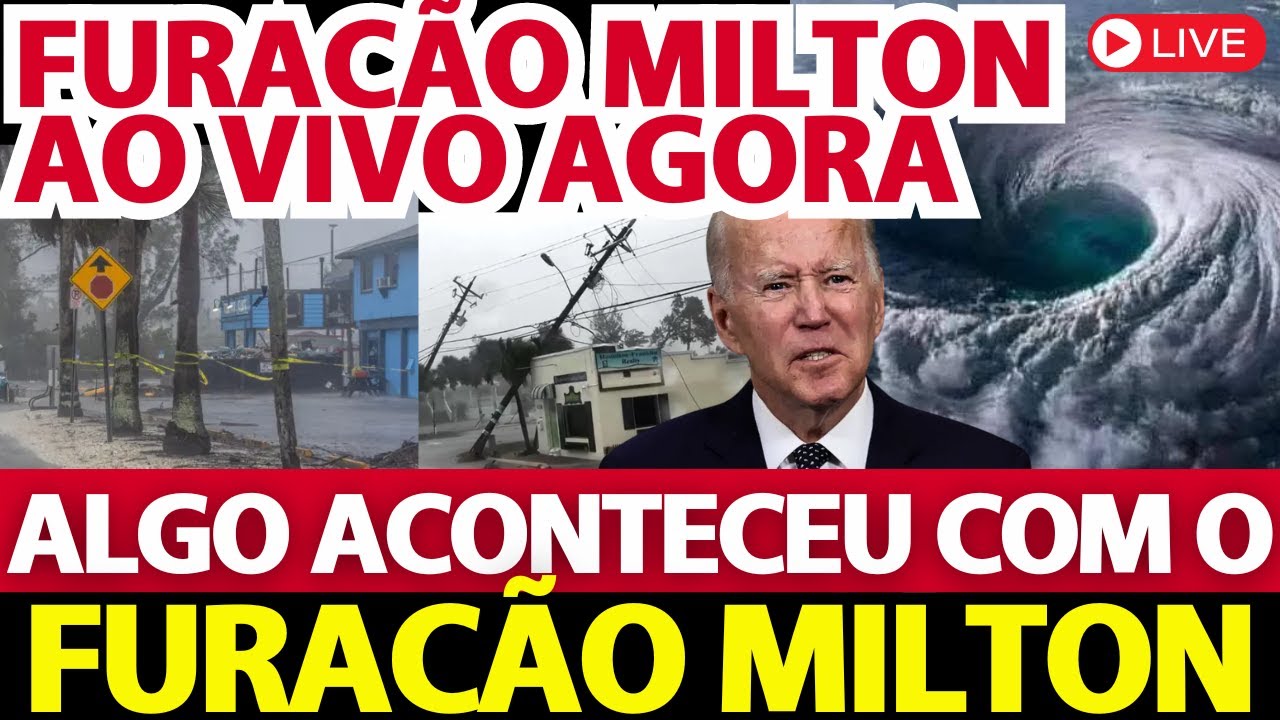 AO VIVO: DIRETO DA FLÓRIDA, FURACÃO MILTON EM SEU PIOR MOMENTO AGORA!!!!! ALGO ACABA DE ACONTECER!!!