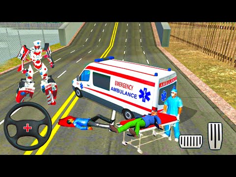 Ambulance Robot City Rescue Driving #10 - City Road Accident Emergency Crazy Driv - Android Gameplay