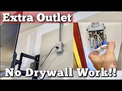 How to Add Electrical Outlets in Garage | No Drywall Work!! | DIY electrician | Existing Circuit