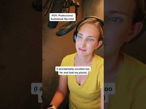 Behind the scenes with an audiobook narrator. Sometimes you have to fill in the blanks…