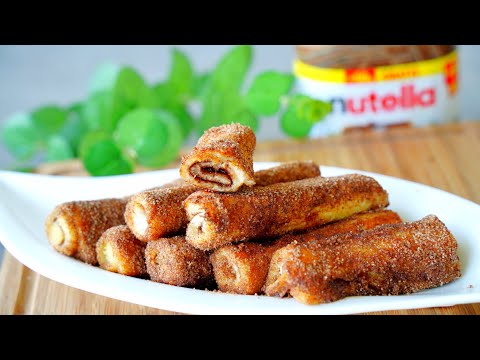 Incredibly delicious breakfast in 3 minutes! Nutella cinnamon rolls