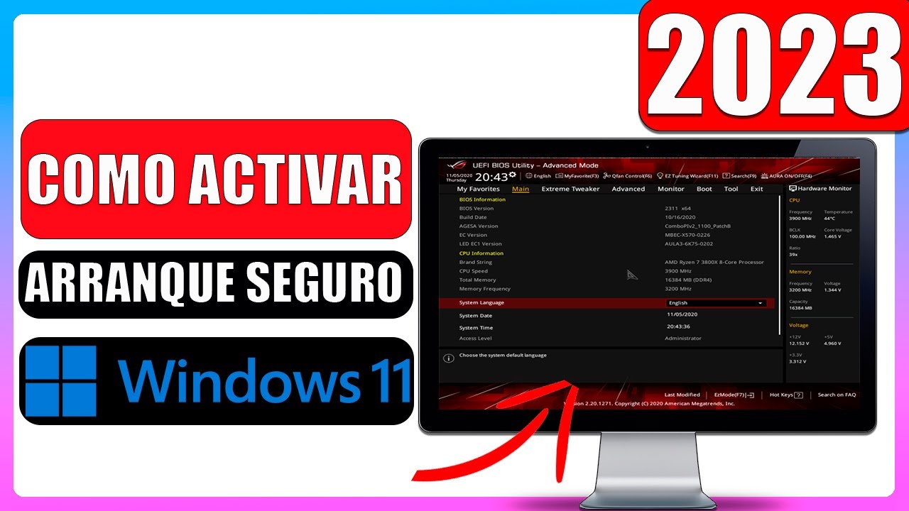 ✅Como activar arranque seguro o SECURE BOOT para Windows 11