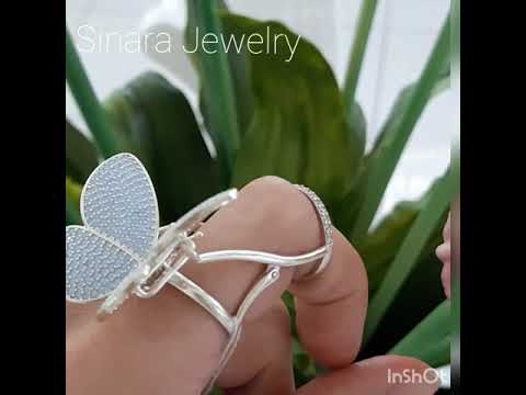 Beautiful Butterfly Silver Ring - Magical Butterfly Ring with Moving Wings