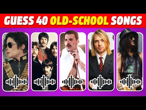 Guess 40 Old school songs | Guess the song quiz | 60s, 70s, 80s, 90s music quiz | Mj, the beatles