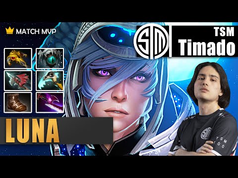 Luna Safelane | TSM.Timado | 7.32E LUNA HARD CARRY BUILD EZ MMR EZ CARRY | 7.32e Gameplay Highlights