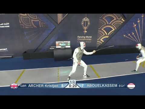 2022 244 T32 05 M F Individual Cairo EGY CHM YELLOW ABOUELKASSEM EGY vs ARCHER GBR