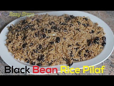 FAST RECIPE Black Beans Rice Pilau | Black Beans Rice Pilaf | Vegan Recipe