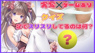 【実写罰ゲーム有り】クイズ 足でスリスリしてるのは何？【新人Vtuber／綺羅星ふわり】