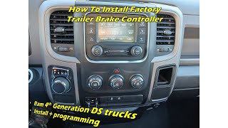 Ram 1500 DS (2013+) OEM Trailer Brake Controller Install with Programming