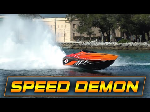 MAKE THE REV LIMITER BOUNCE !! | Boats at Haulover Inlet | Powerboats Poker Run