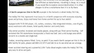 preview picture of video '4 Berth Campervan Hire UK'