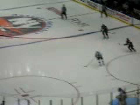 Opening Faceoff of Second Period of New York Islanders vs Pittsburgh Penguins