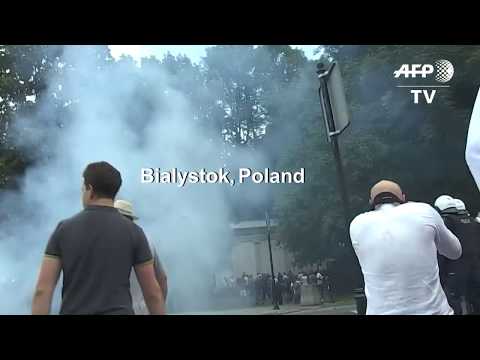 Polish Gay Pride Marchers Defy Stone-Throwing Hooligans