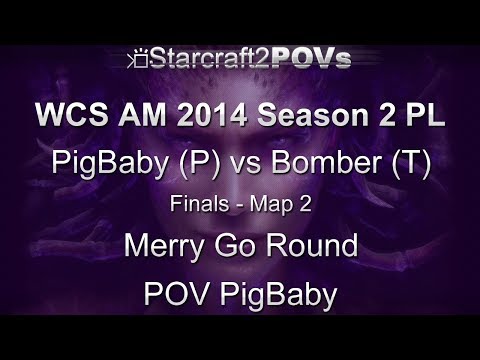 SC2 HotS - WCS AM 2014 S2 PL - PigBaby vs Bomber - Finals - Map 2 - Merry Go Round - PigBaby