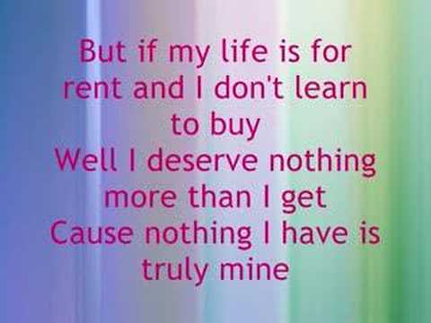 Dido - Life for rent with Lyrics