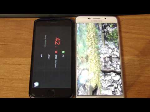 Apple Iphone 6 IOS 9.2 vs Samsung Galaxy A7 2016 Antutu 6.0.4