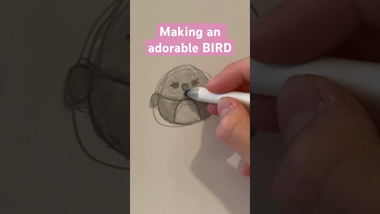 Making an adorable BIRD #drawingtutorial #art #artist #blendingbrush #art #bird