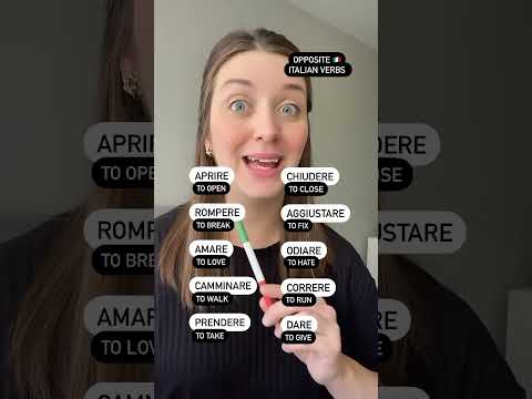 Opposite Italian verbs #language #italy #italian