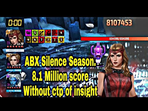 8.1 Million Score With Scarlet Witch On Silence Universal Super Hero Female - Marvel Future Fight