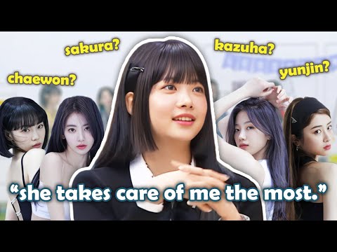 Eunchae *reveals* her closest & favorite unnie in Le sserafim