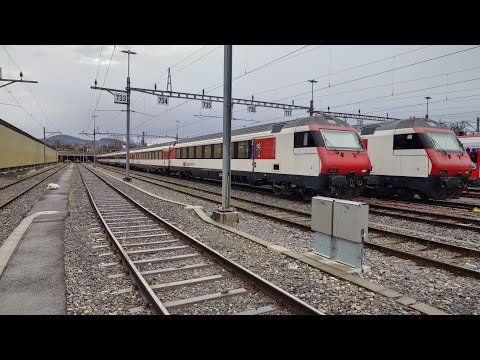 4K 120p [Cab-ride] Neuchâtel - Lausanne, en cabine d'une Re 460, manœuvre au départ et à l'arrivée