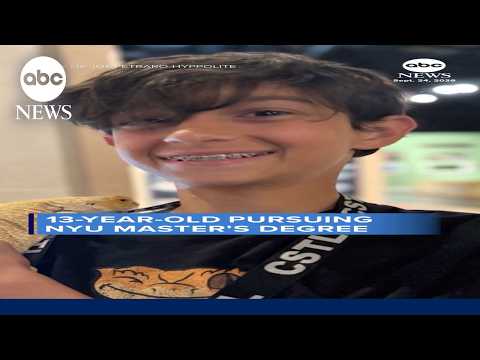 13-year-old pursuing master's degree at NYU
