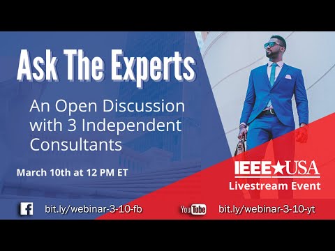 Panel Discussion: Ask The Experts - An Open Discussion With 3 Independent Consultants - 10 Mar 2021